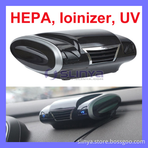 3 Million Aeroanion 12V 2 Watt 6 in One HEPA UV Active Carbon Car Air Purifier